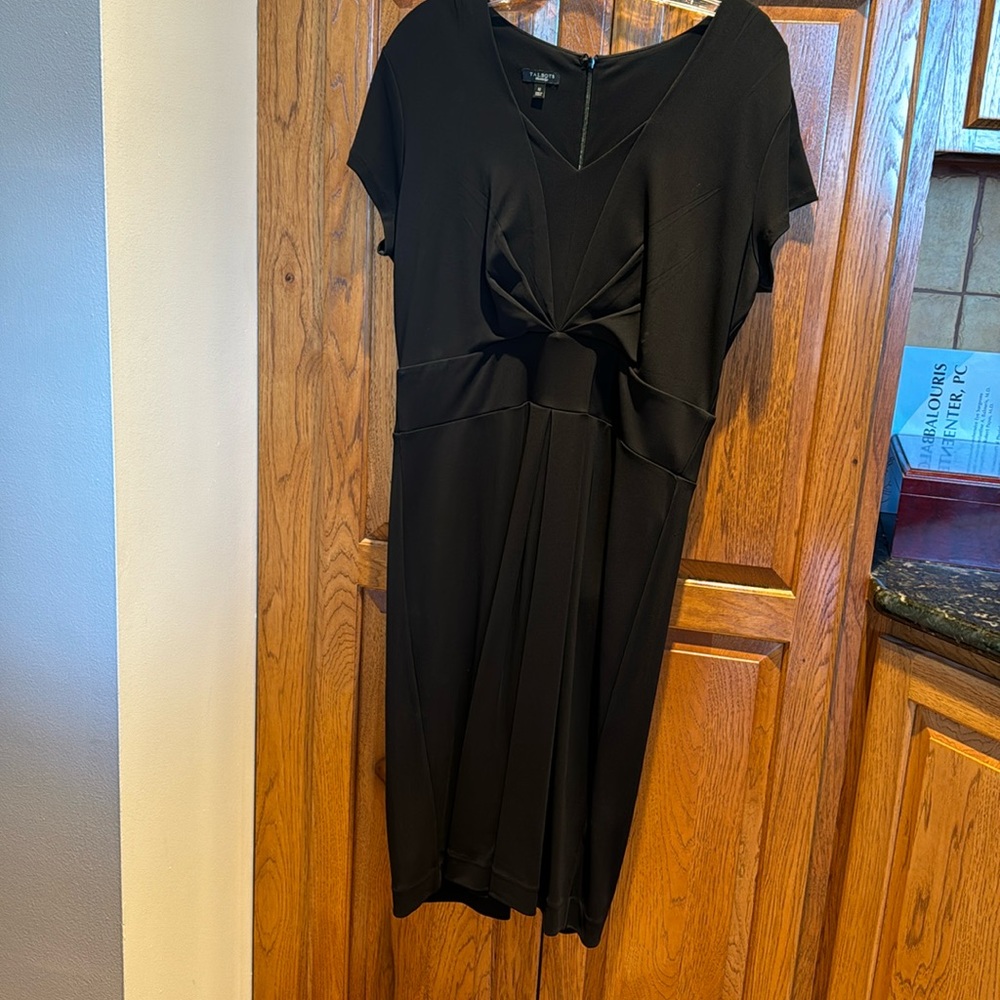 Black dress size 12, Talbots 25% polyester, 5% spandex